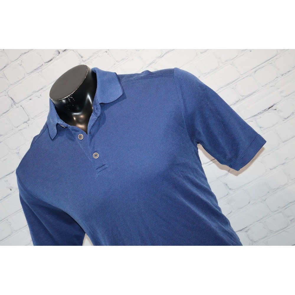 Tommy Bahama Golf Polo Shirt Mens Medium Blue Modal Blend Hawaiian **